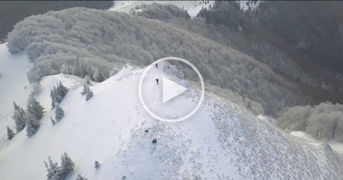 Slovenský pár zachytil dronom úchvatné mrazivé divadlo v Malej Fatre