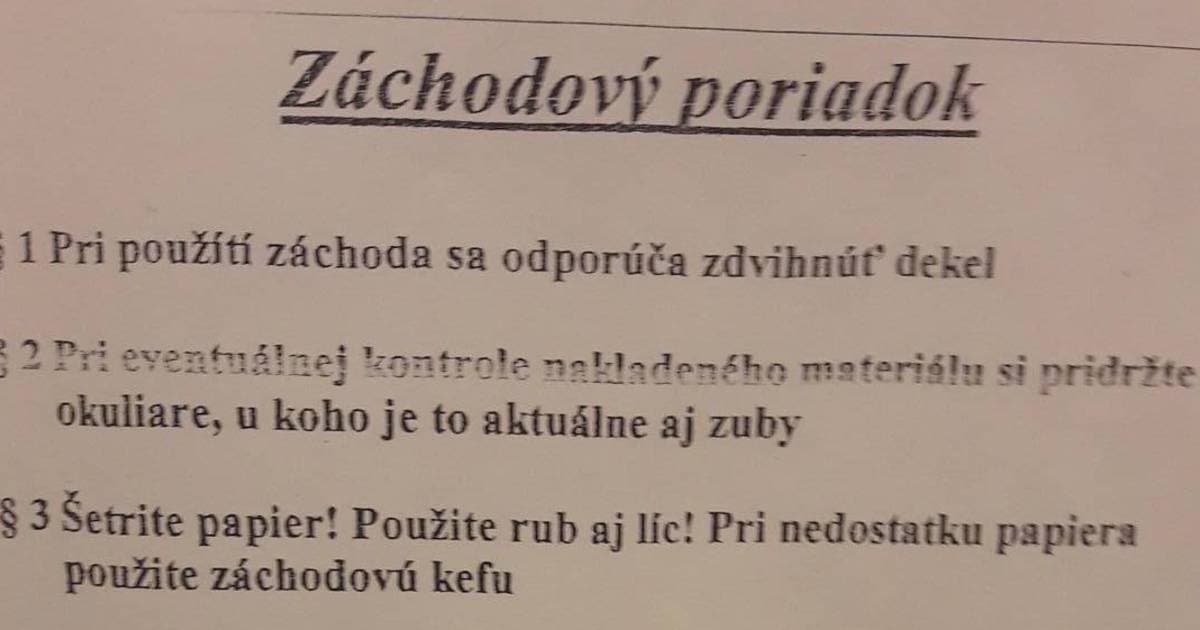 Asi najlepší záchodový poriadok všetkých čias!