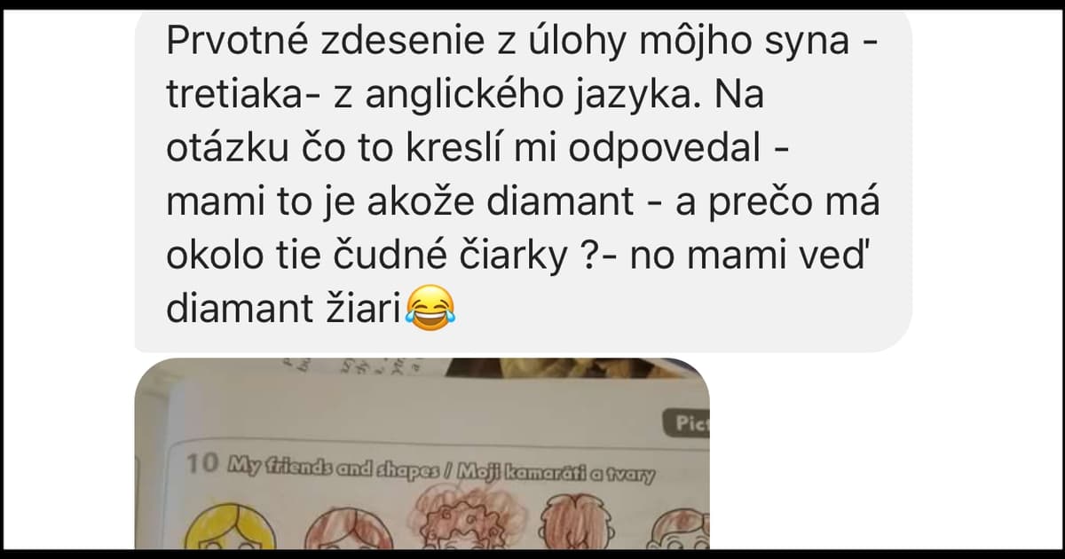 Nakreslil kosoštvorec s čiarkami. Mama nechápala, no potom jej to vysvetlil