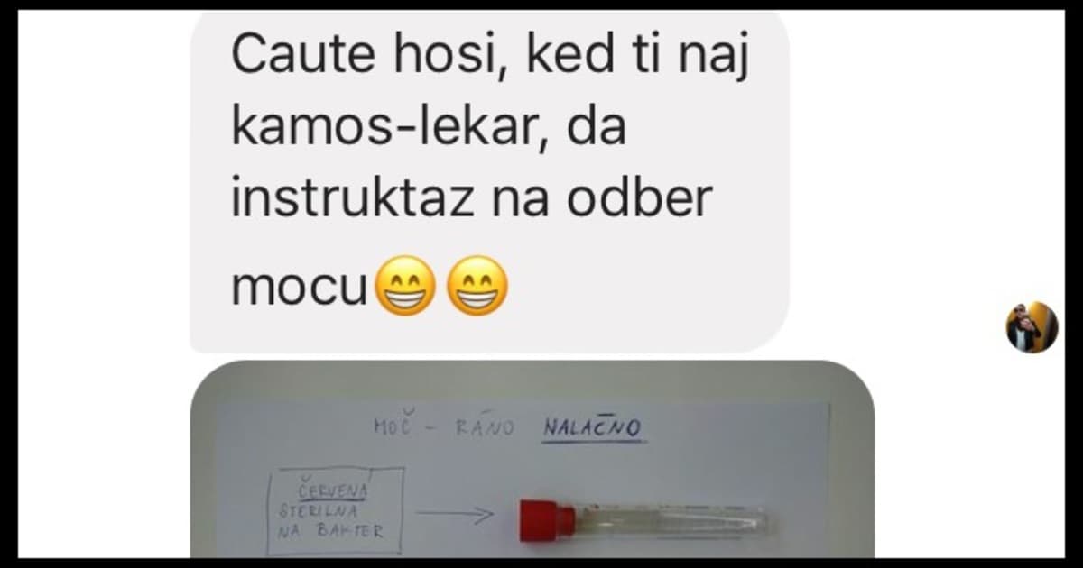 FunFOTO: Keď od lekára dostaneš návod AKO NA ODBER MOČU