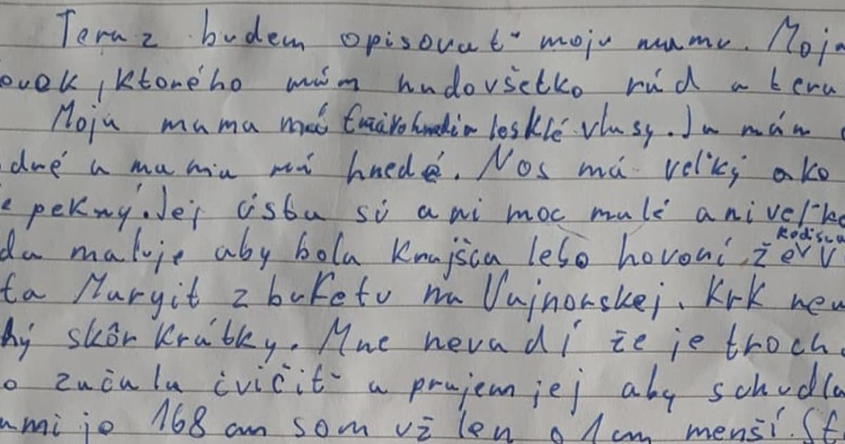 Písal sloh o mame: „Stehná má veľkosťou ako Beyoncé“