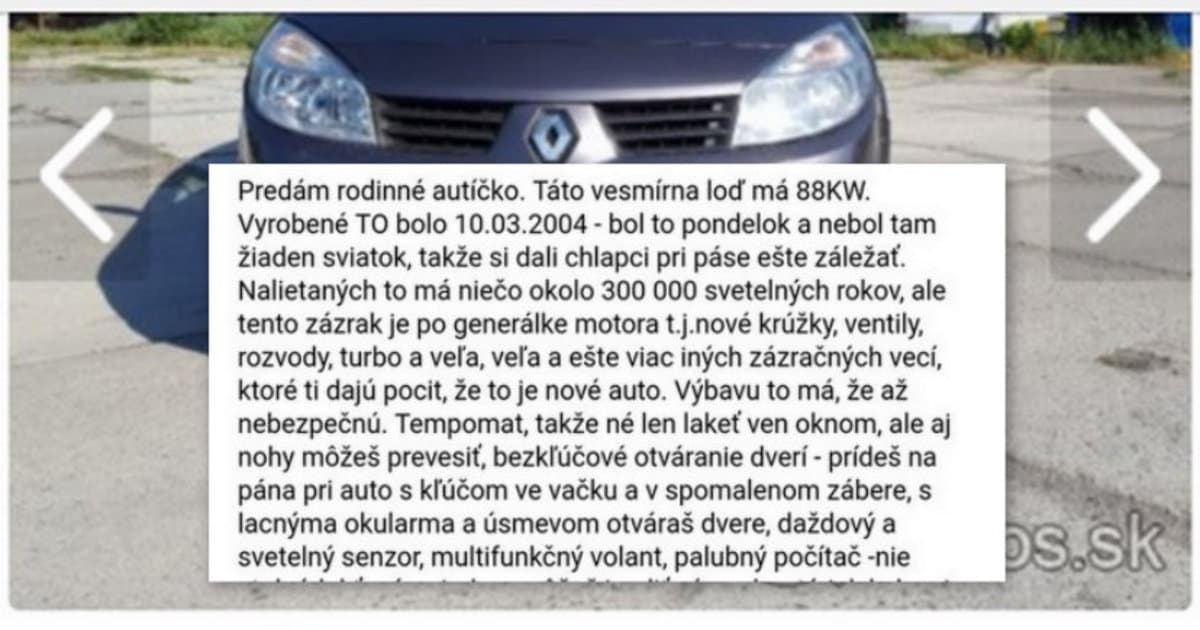 Predáva auto, no možná je aj výmena. Za lístky na koncert Nirvany.