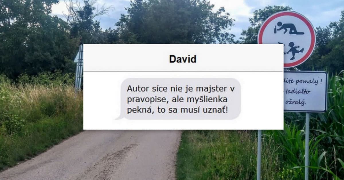 Vo Vrábľoch majú nebezpečný úsek. Tak tam miestni osadili vlastnú tabuľu!