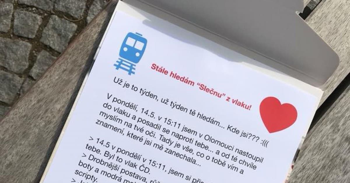 Zamilovaný Čech hľadá neznáme dievča, ktoré stretol vo vlaku. Jeho inzerát sa šíri Facebookom