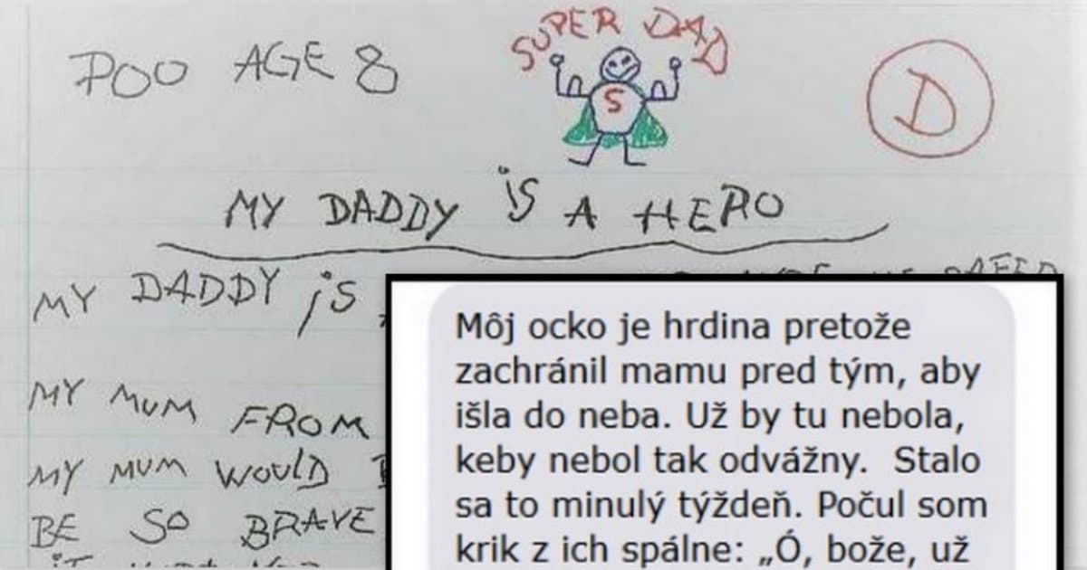 Domáca úloha „MÔJ OCKO HRDINA“ hitom internetu. Toto nemá chybu!