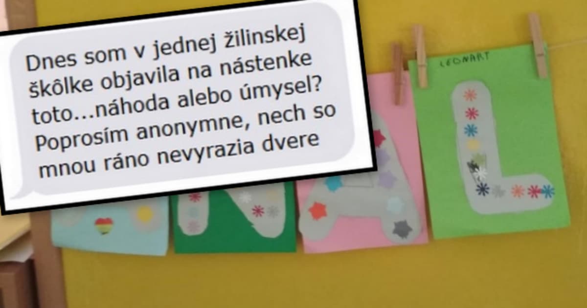 Poslucháčka objavila v jednej škôlke veľmi zaujímavú nástenku