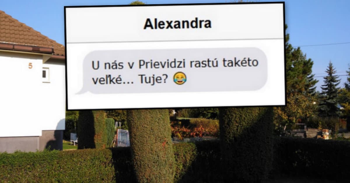 FunFOTO: Prievidžania majú silný zmysel pre humor. Takéto tuje im tam rastú!