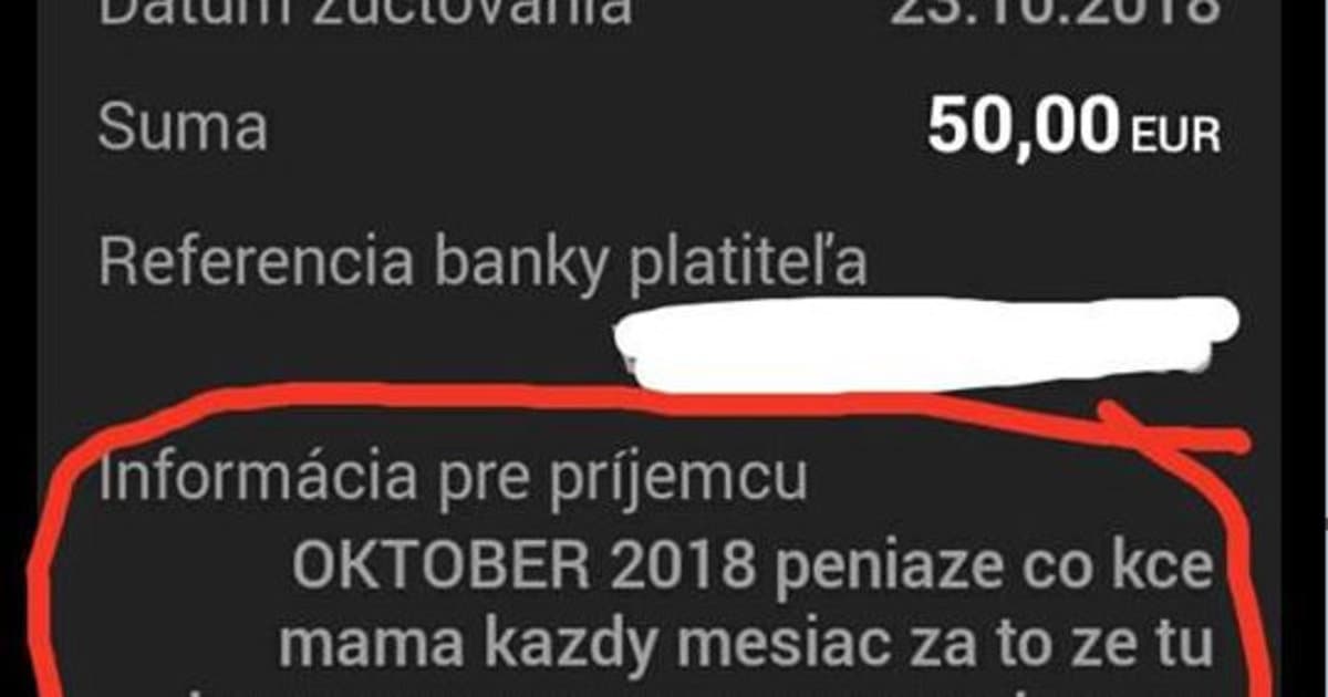 Dcéra jej každý mesiac posiela peniaze. Nezabúda ani na správu pre príjemcu!