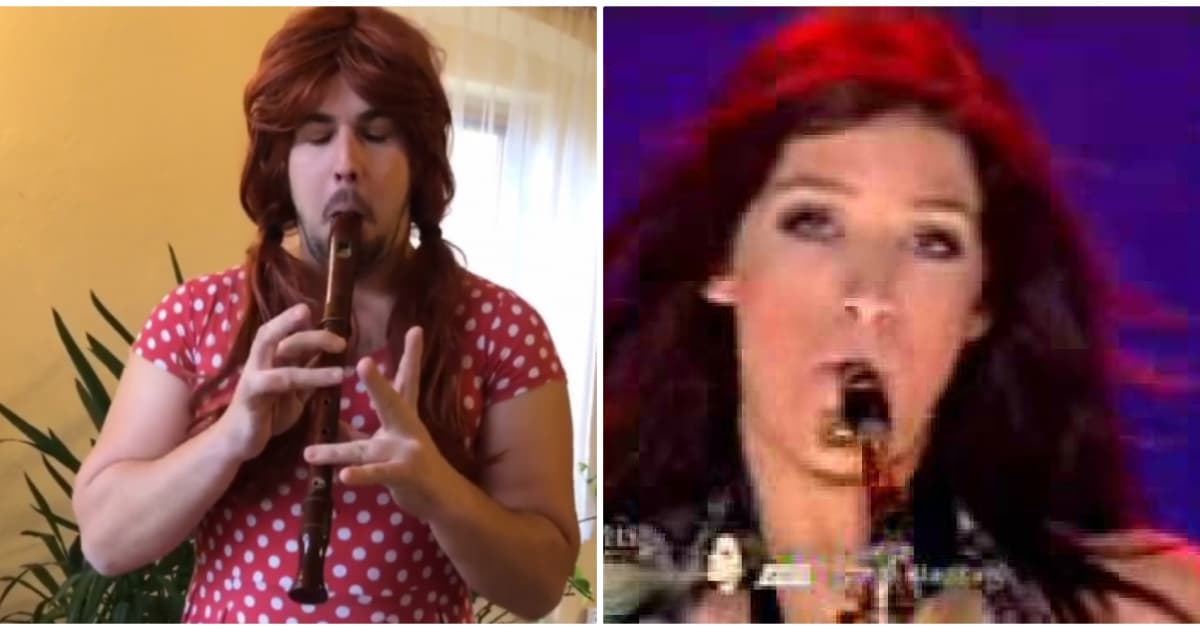 Komik Fero Joke najnovšie skvele sparodoval Jasmíninu hru na saxofón!