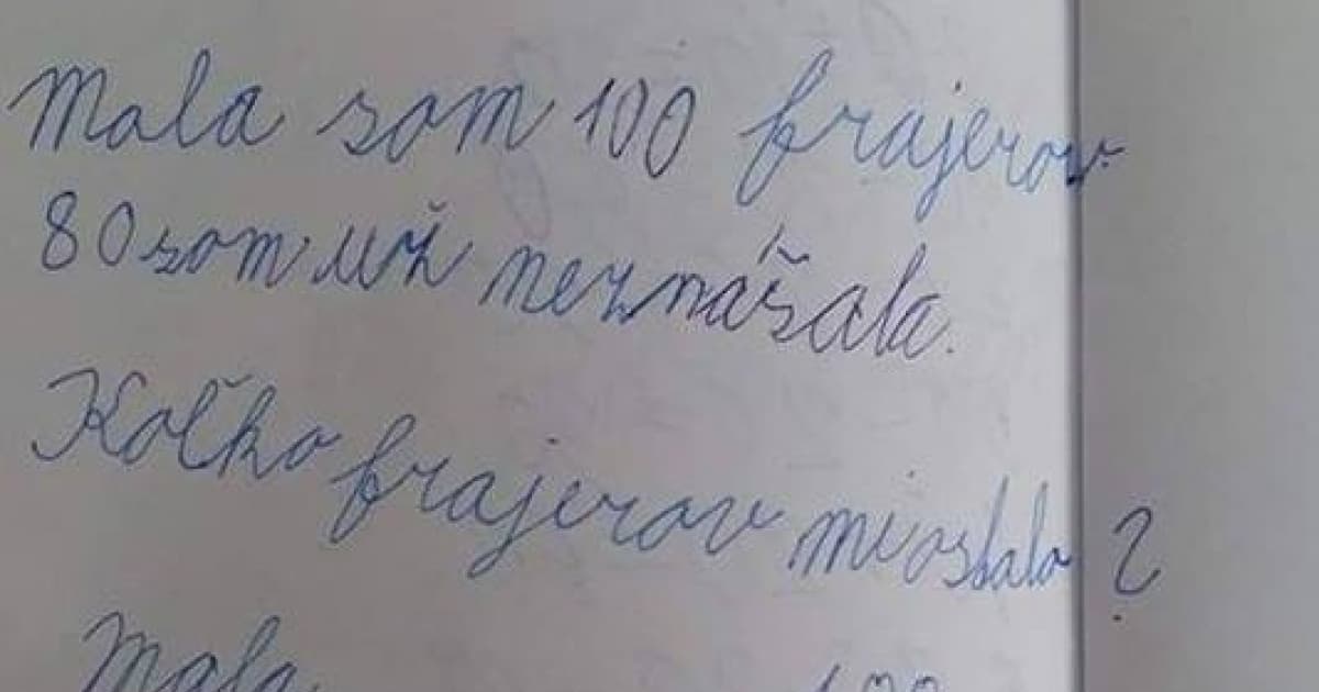 Na úlohu mala napísať vlastnú slovnú úlohu. Takto to dopadlo!