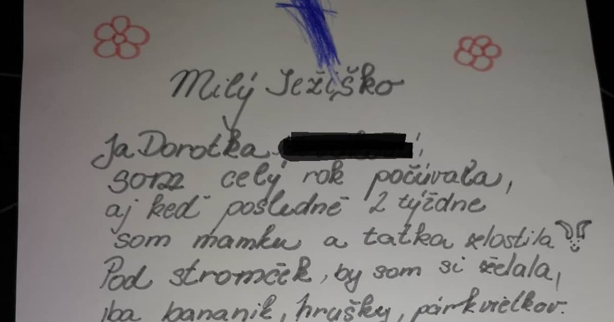 Jeden milý skromný list pre Ježiška!