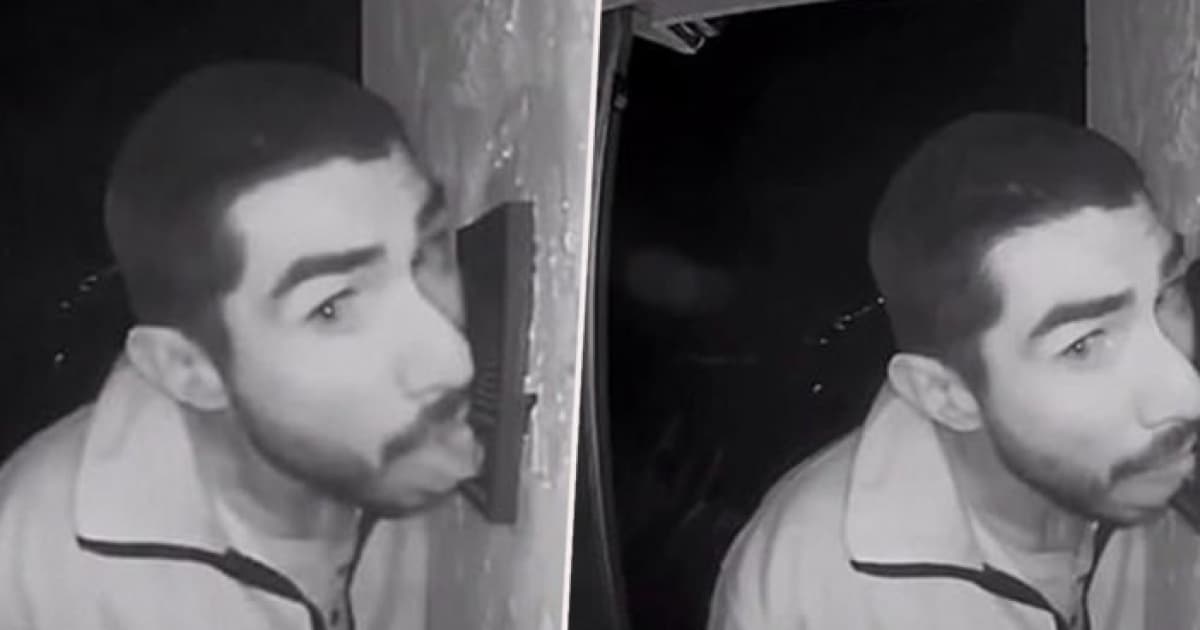 Najčudnejšie video z bezpečnostnej kamery! 3 hodiny oblizoval zvonček pri dverách