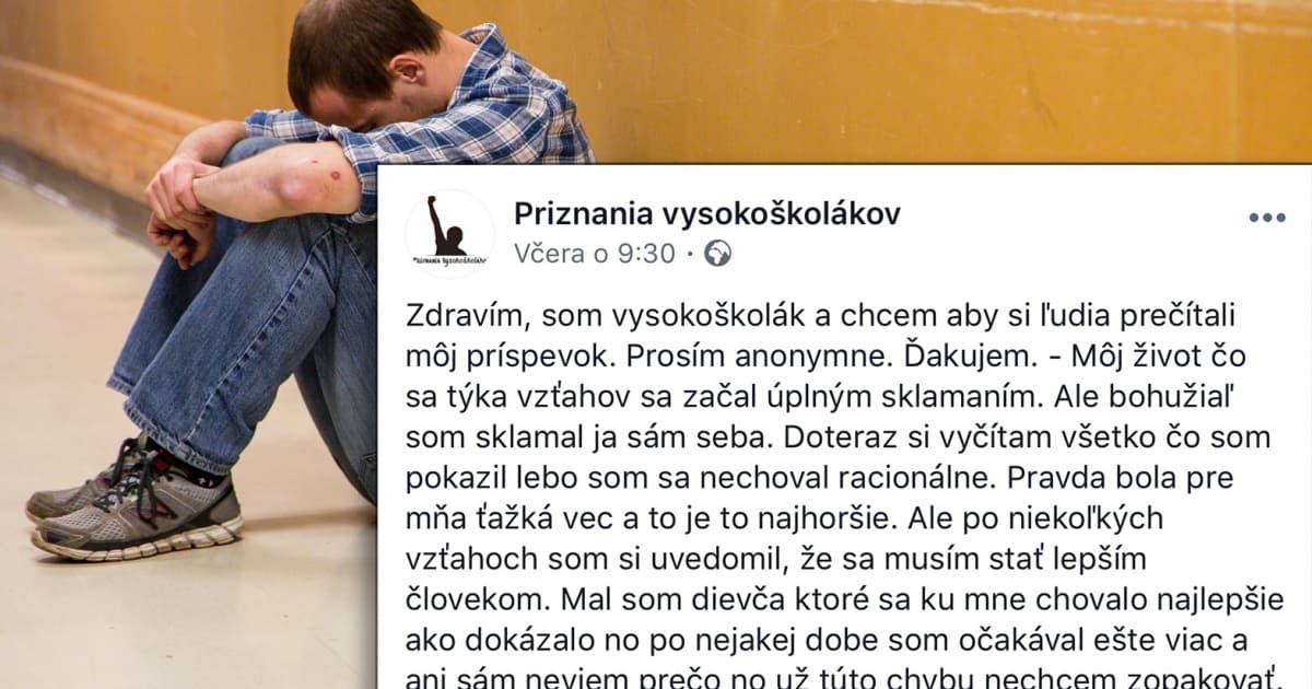 Úprimné slová tohto mladého Slováka by si si mal prečítať. Mrzí ho dnešná doba a správanie ľudí