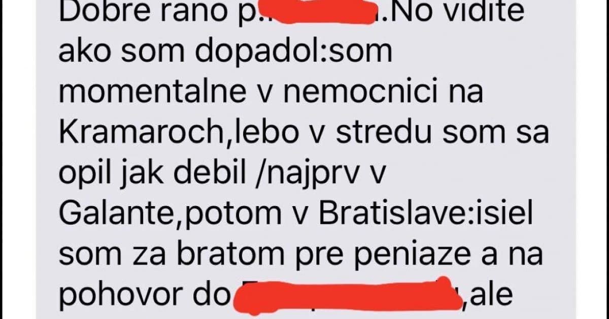 Veronike prišla takáto správa: "Občas je práca s ľuďmi aj zábavná"