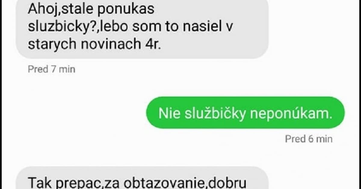 Marcelovi prišla cez víkend takáto SMS, ale zachoval pokoj. Toto sa naozaj stalo!
