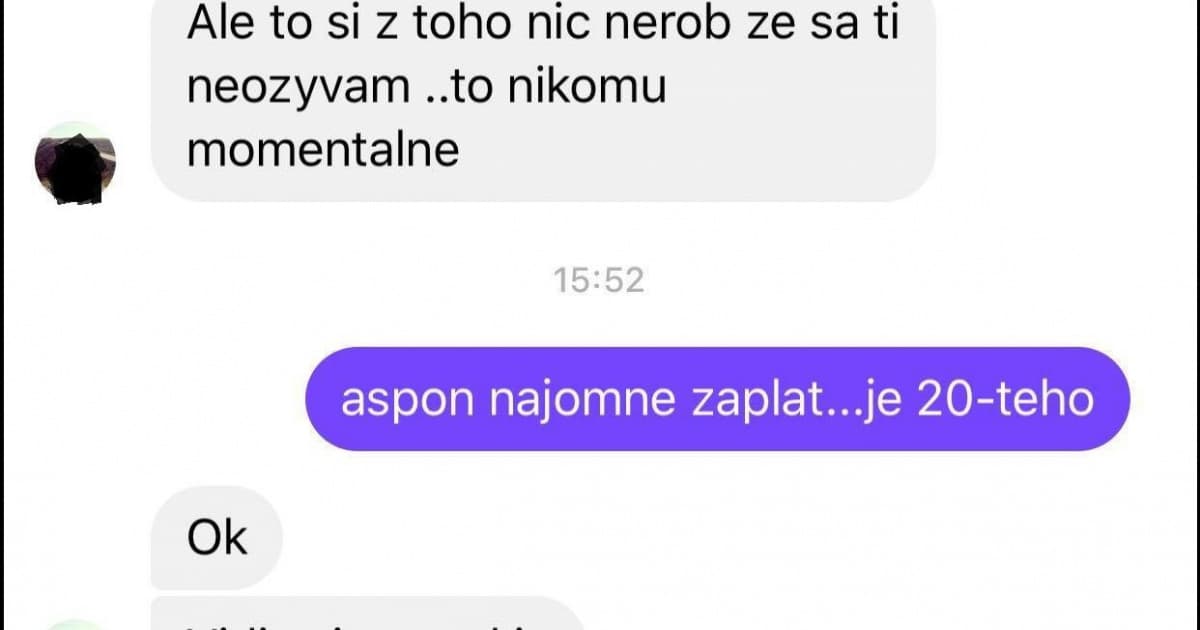 Každý mesiac má platiť nájomné. Každý mesiac s tým má problém. Tak mu mama opäť písala!