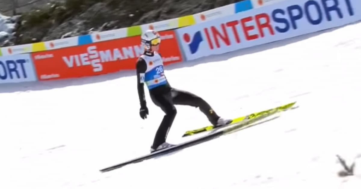 Mladý skokan na lyžiach zabudol tak trošku brzdiť. Jeho video obletelo celý svet!