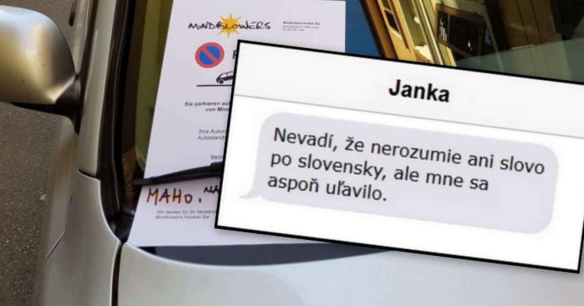 Janka pracuje vo Švajčiarsku. Niekto jej stál na mieste. Tak mu nechala odkaz!