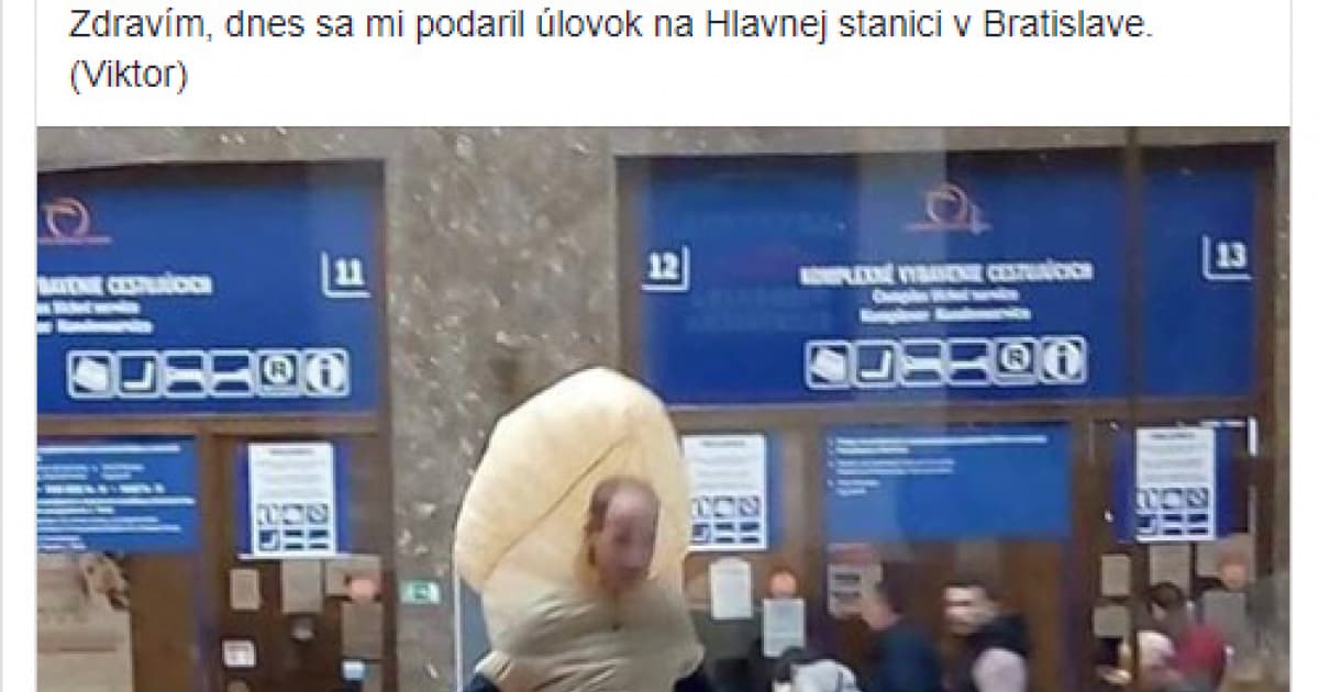 Na Hlavnej stanici v Bratislave sa dnes vraj objavil princ William. Mal veľmi zvláštny kostým