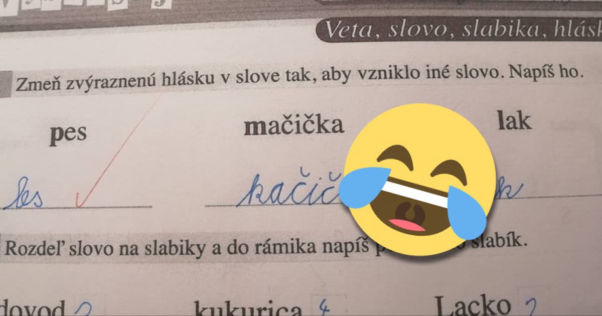 Malý druhák mal zmeniť hlásku v slove „LAK“. Tak sa vynašiel!