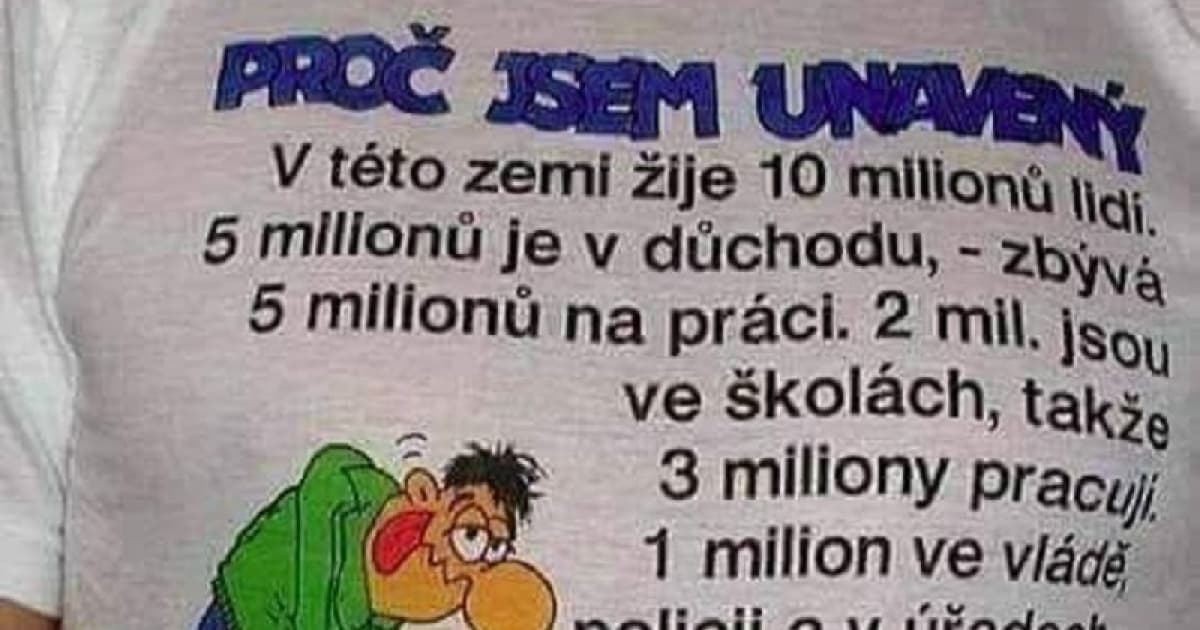Toto tričko by si chcel aj ty: „Prečo som unavený?“