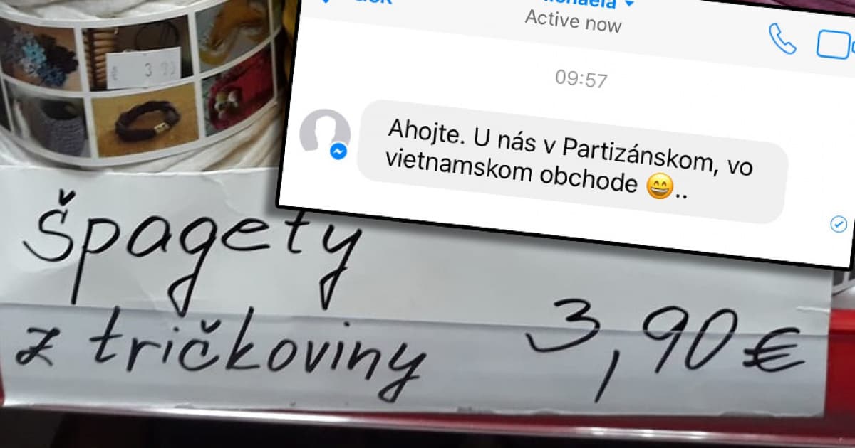 Vo vietnamskom obchode v Partizánskom predávajú špagety z tričkoviny. Poznáš také?