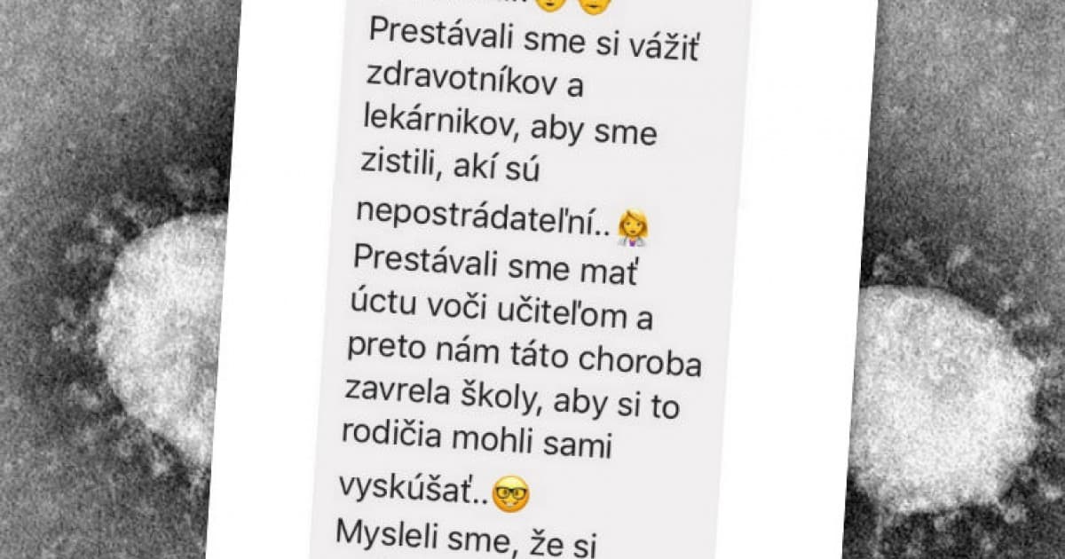 „Tento vírus veľa berie, ale dáva možnosť sa veľa aj naučiť“