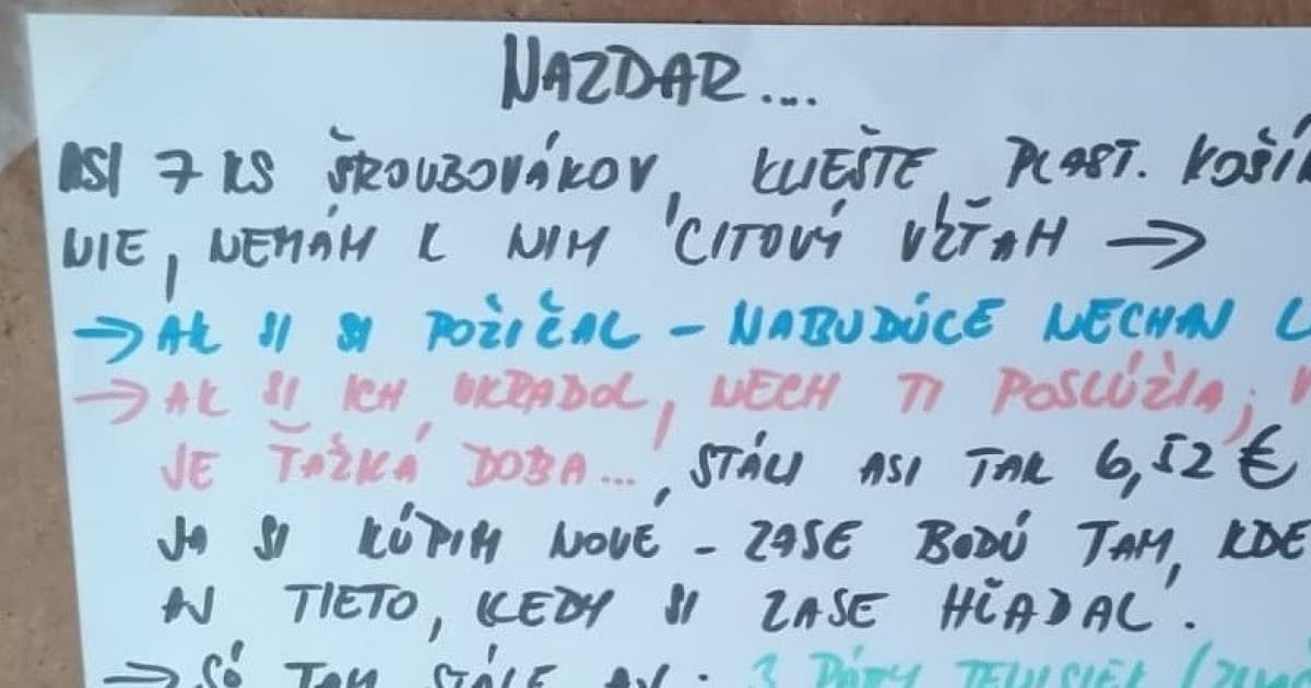 Oznam od suseda pobavil celú bytovku. Vinník sa však nenašiel