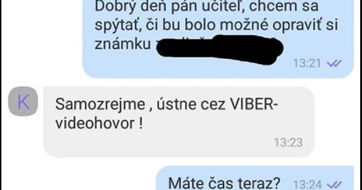 Písala učiteľovi, že si chcel opraviť známku. Ten je odpísal...