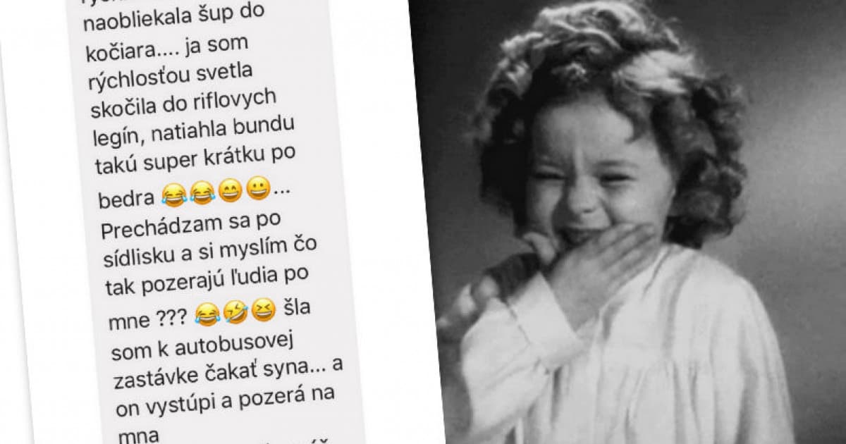 Majka netušila, prečo si ju všetci tak obzerajú. Malý syn jej to potom prezradil