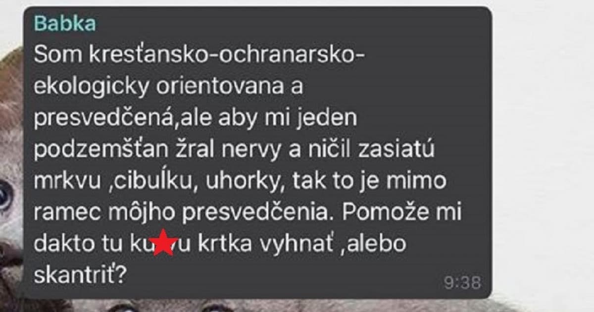 Dávidova babka má problém s krtkom. Tak jej zvyšok rodiny radí, čo má robiť