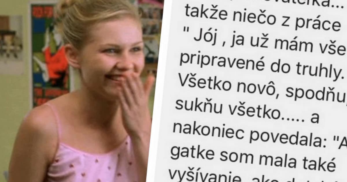 Miriam pracuje v Domove dôchodcov. Toto je raz povedala jedna klientka...