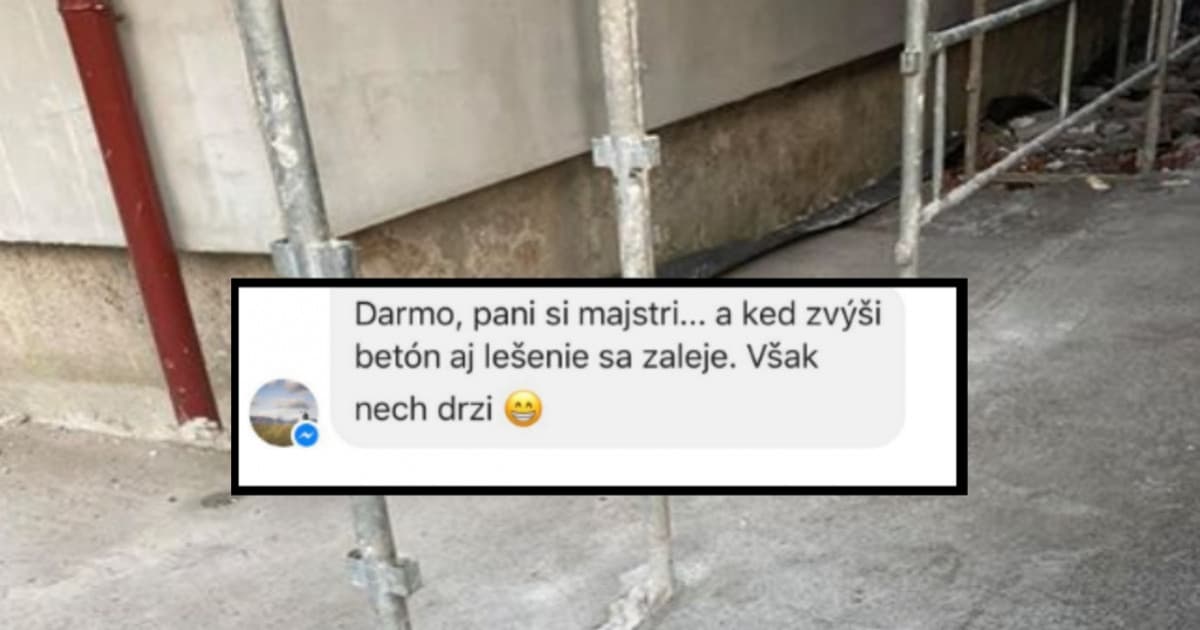 U Lenkiných susedov majstrom vraj zvýšil betón. Takto si to odnieslo lešenie