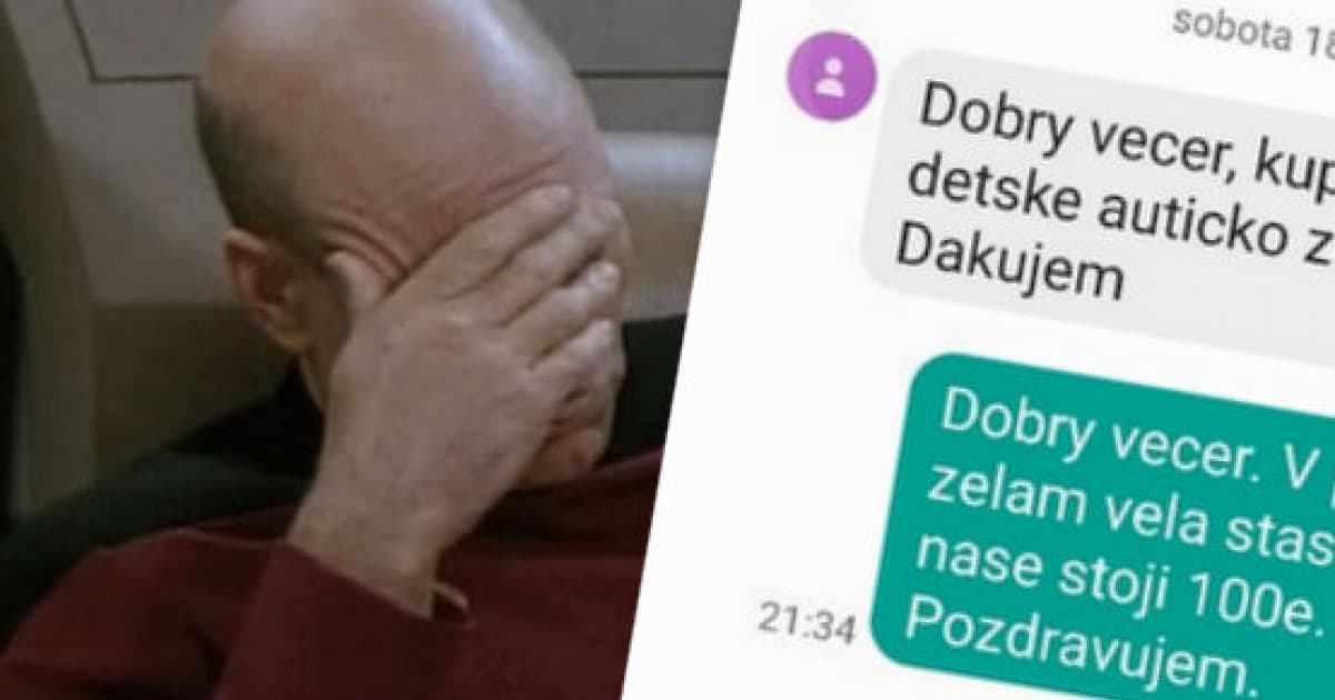 Predáva elektrické autíčko. Písal záujemca. Skúsil. Viac sa neozval.