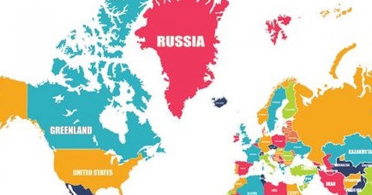 Vraj len 10% ľudí dokáže hneď nájsť 5 chýb na tejto mape sveta. Ktoré krajiny sú nesprávne?
