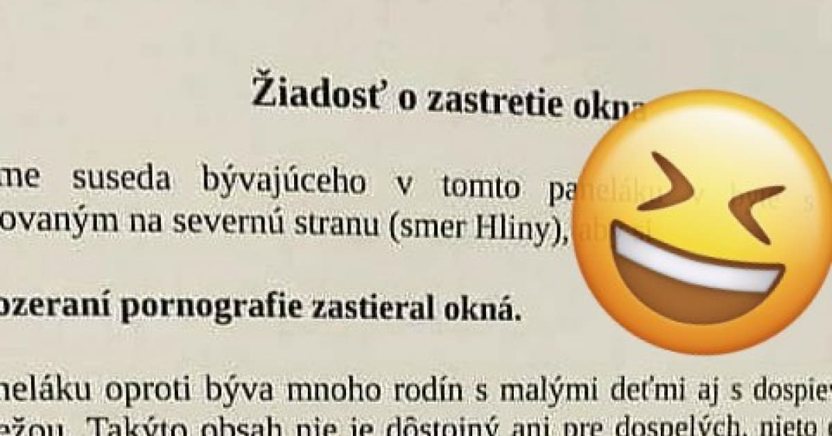 „Žiadosť o zastretie okna“ – toto sme tu ešte nemali!