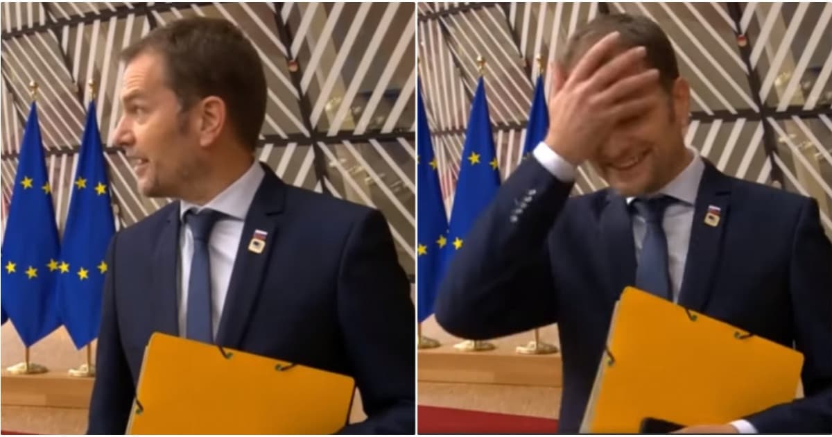 "It's live. Ouu no!" Premiér Igor Matovič sa v Bruseli postaral o veselý živý prenos