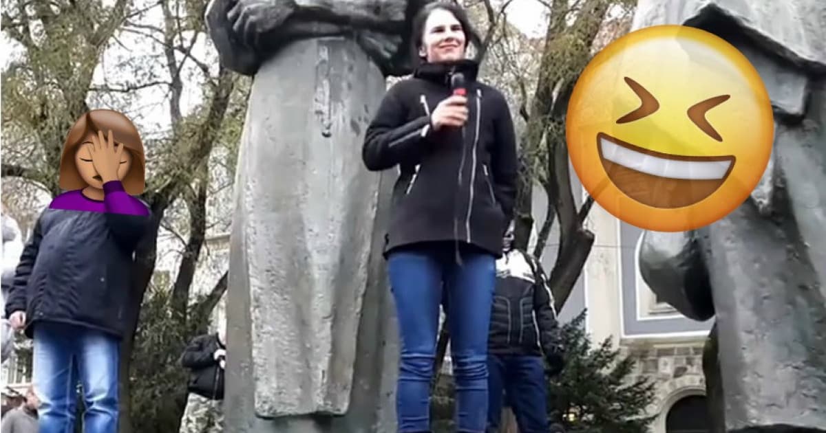 Extrémne vtipný moment z protestov v Bratislave. Keď je celý dav zmätený!