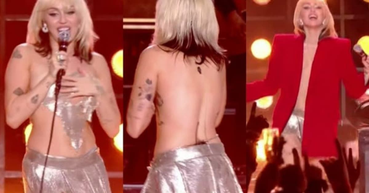 Miley Cyrus na silvestrovskom koncerte spadol top a diváci uvideli viac, ako mali